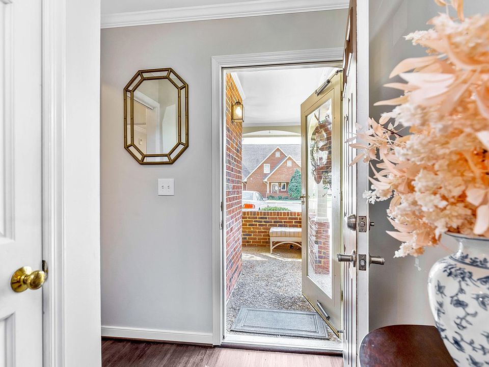 View of foyer to the front door.
