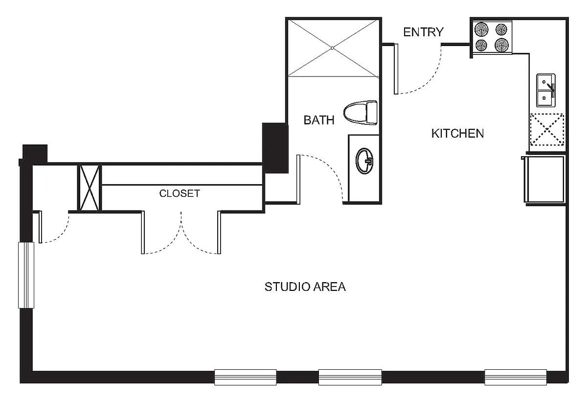 Floor plan Indi 1 Studio