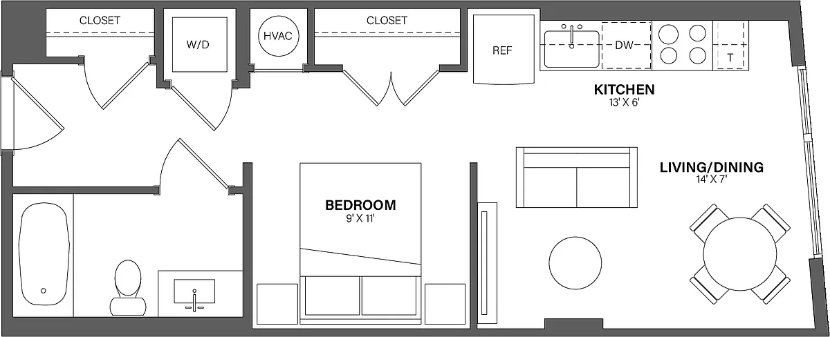 Floor plan Studio-S8