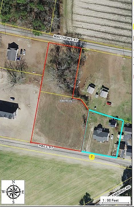 Property in Red outline