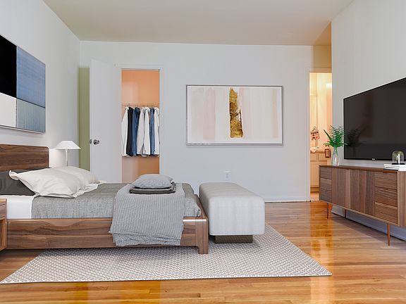 Bedroom with hardwood floor