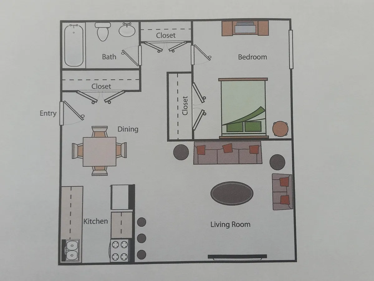 Floor plan 1 Bedroom