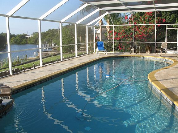 Pool with river to it's left