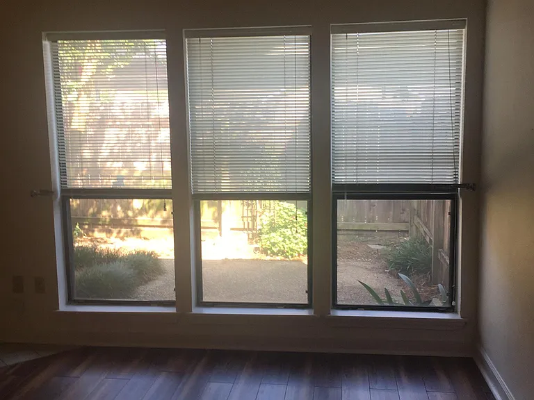 Looking from living room to private patio.