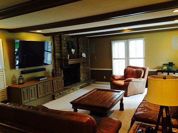 Family rm w/wood burning FP