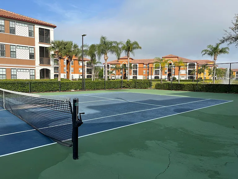 Lighted tennis court
