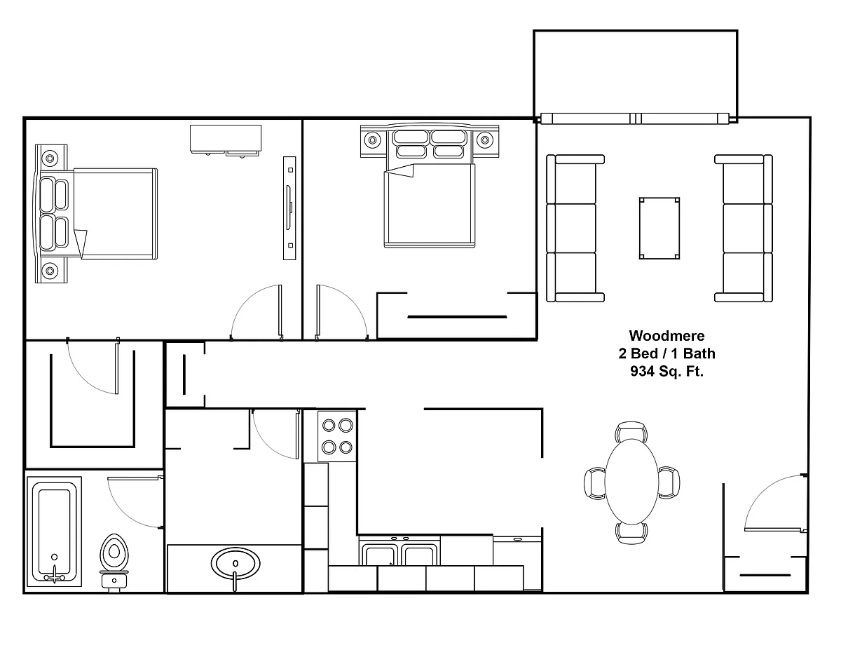 Floor plan 2 Bedroom