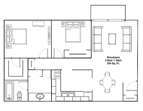Floor plan 2 Bedroom
