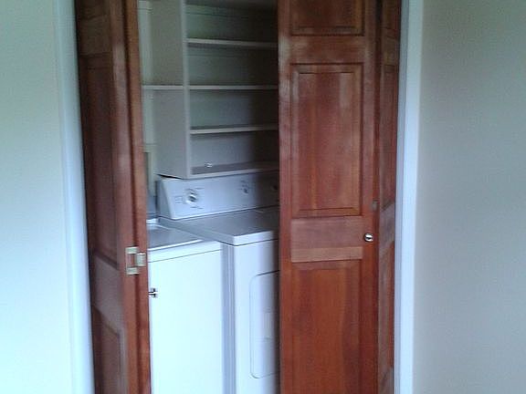 washer and drier in the clos