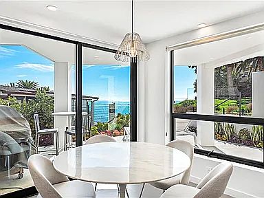 Ocean views from dining table