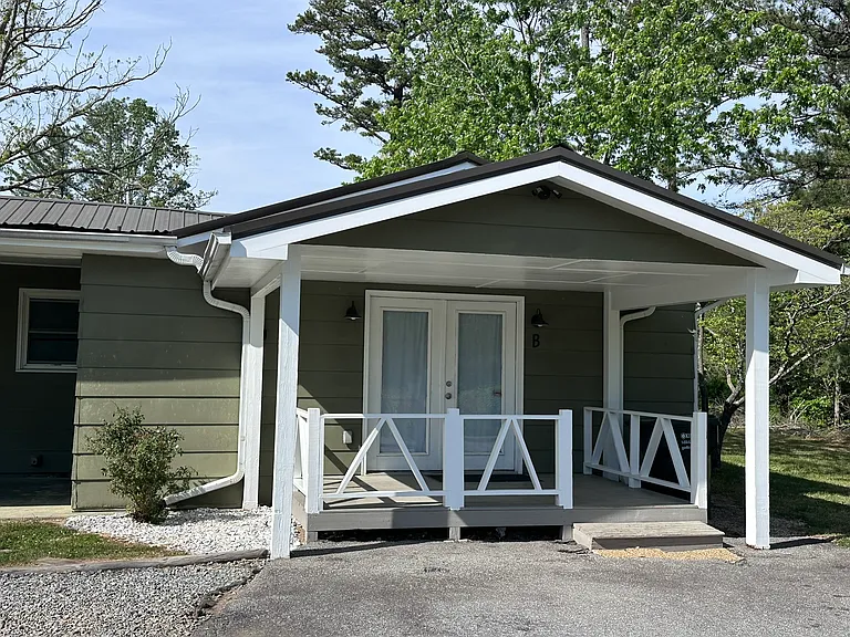 Entrance to Unit B with porch