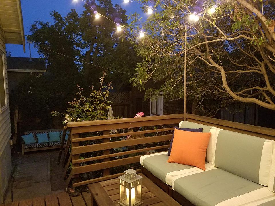 Patio deck in the private backyard