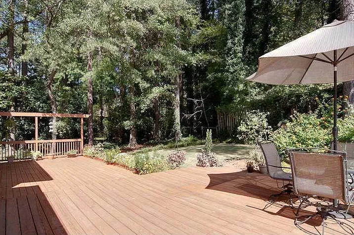 backyard and deck