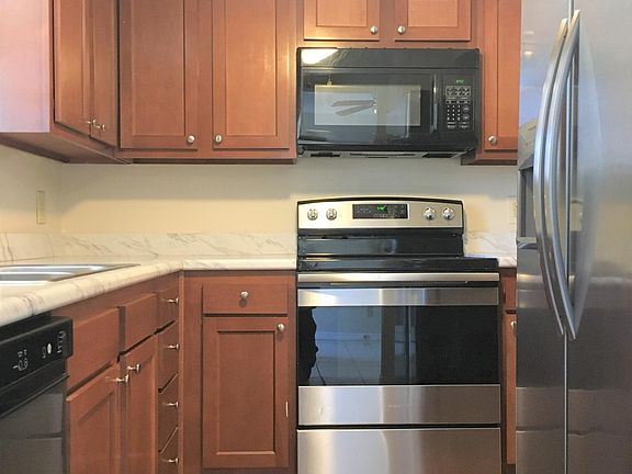 Kitchen with stainless steel appliances