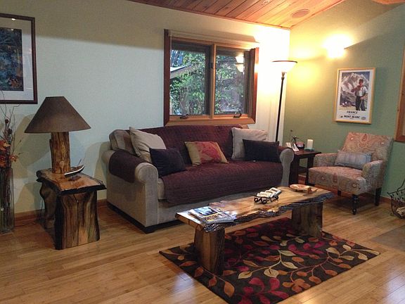 Bamboo flooring throughout the house. Exceptionally clean and well cared for. The living room couch folds out into a queen sleeper sofa.