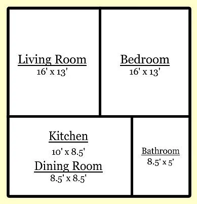 Floor plan 1 Bedroom