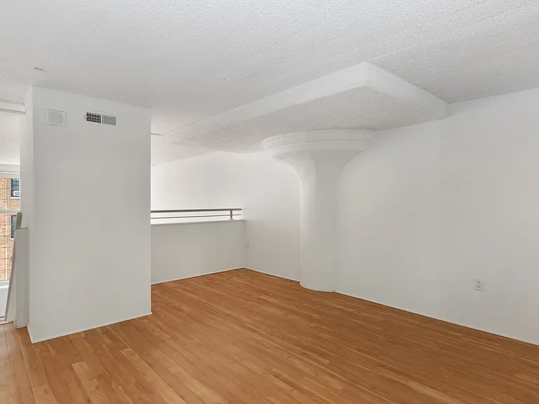 Wood flooring throughout the loft