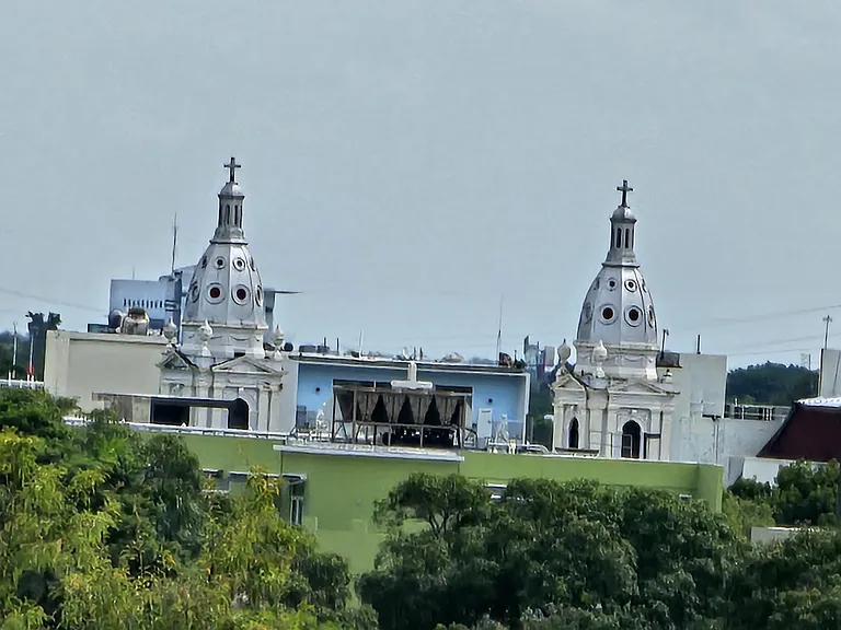 Ponce Plaza and Historic Church View from Living Room