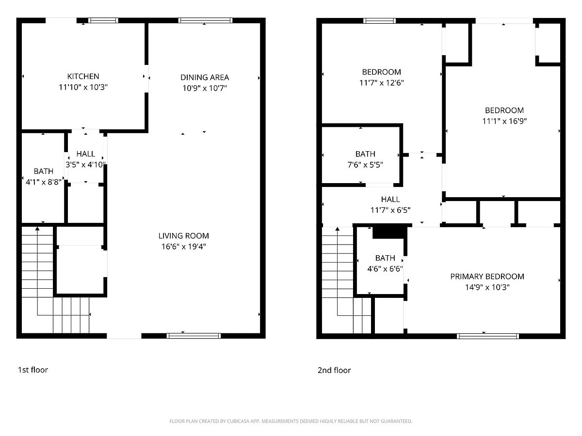 Floor plan 3 Bedroom / 2 Bathroom Townhome