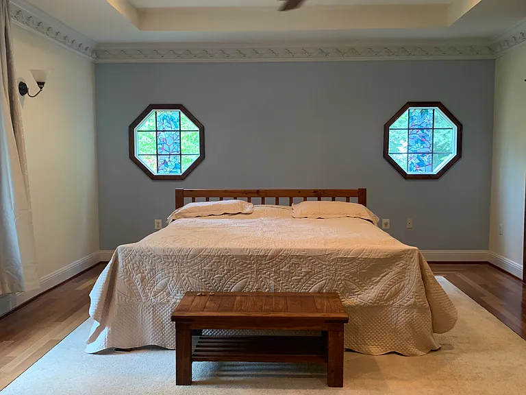 Primary Owner's Suite with extra side room and built-in closet to the right