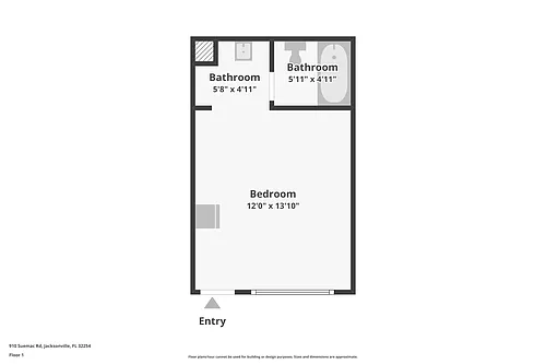 Floor plan Single Room - Non-Smoking