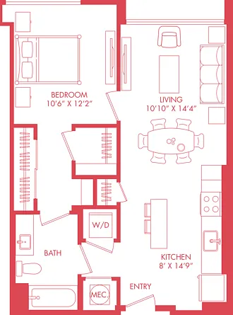 A11 | 1x1 | 708 sq ft A11 | 1x1 | 708 sq ft