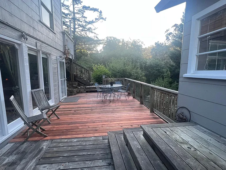 Deck from cottage facing east