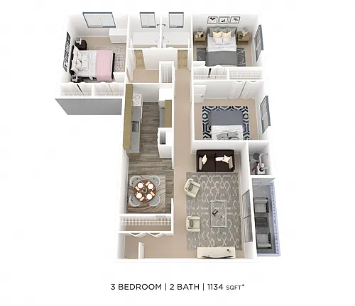 Floor plan Three Bedroom