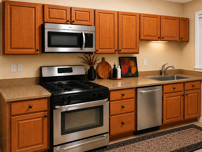 On the opposite side of this kitchen an interesting feature awaits you. You will be pleasantly surprised at the Open House.