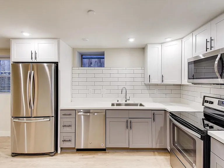 Modern kitchen with matching SS appliances