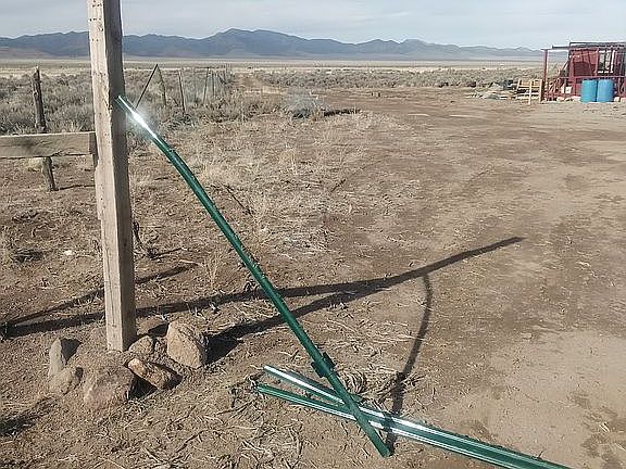 To the left of the property