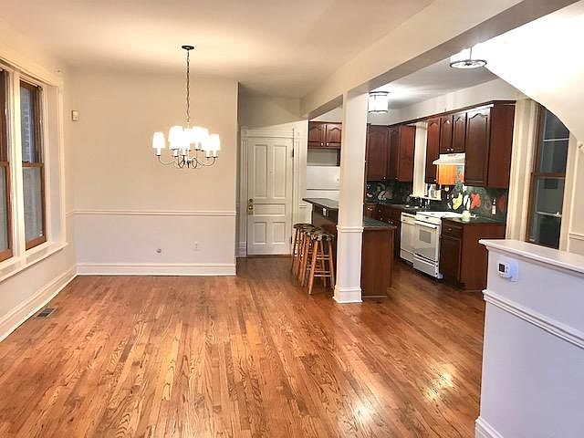 Open plan kitchen dining area