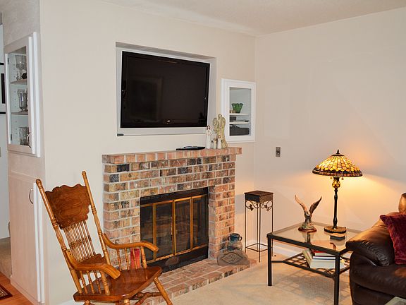 Wood burning fireplace