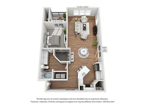 Floor plan Andover Park 1A5