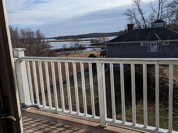 Balcony & view of Middlecove. Table & chairs provided.