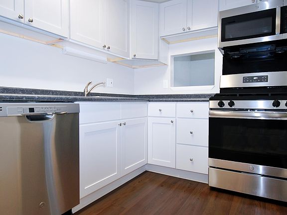 Renovated kitchens with stainless steel appliances