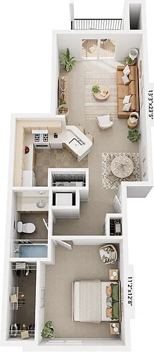Floor plan One Bedroom