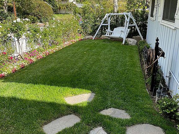 front yard /garden & swing