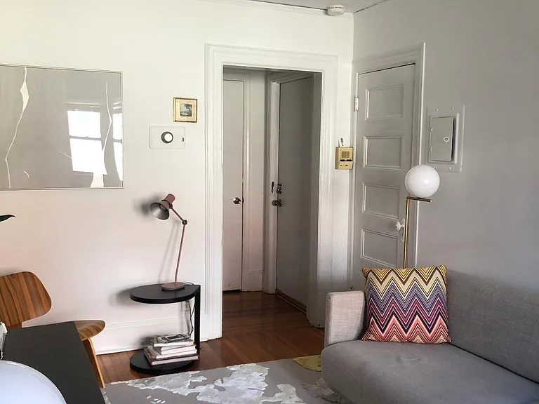Family room with view of front door / foyer area.