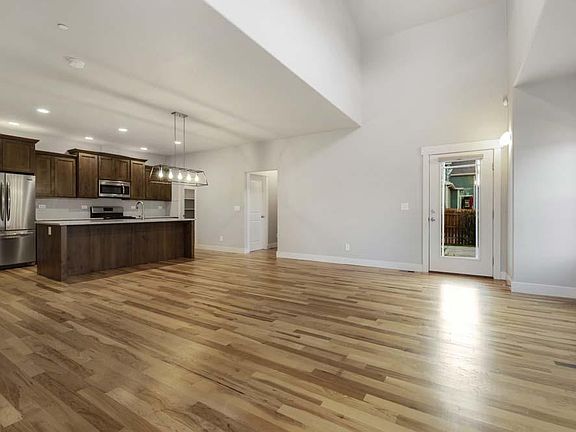 Open floor plan and vaulted ceilings