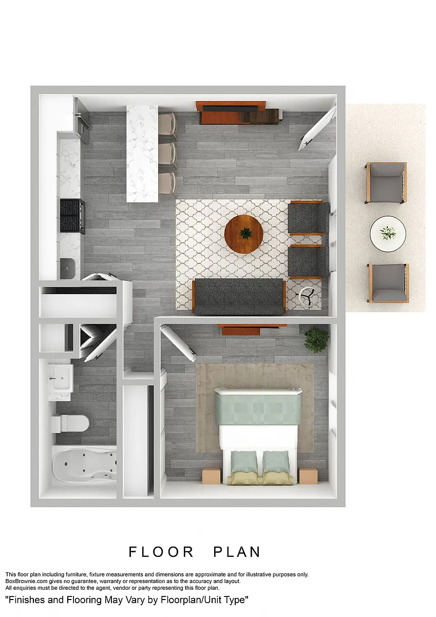 Floor plan One Bedroom