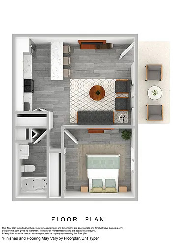Floor plan One Bedroom