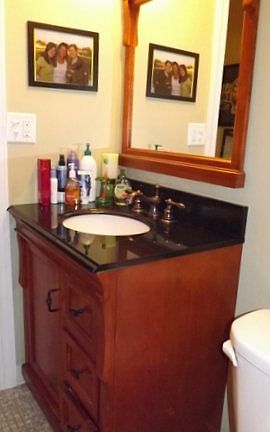 new bathroom vanity & mirror