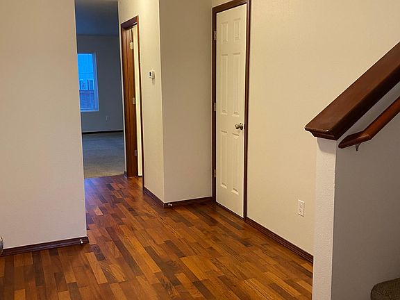 Entry when you walk in the front door. Stairs to the right, door to garage on the left, coat closet straight ahead on the right.