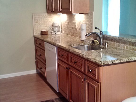 Kitchen with granite countertops