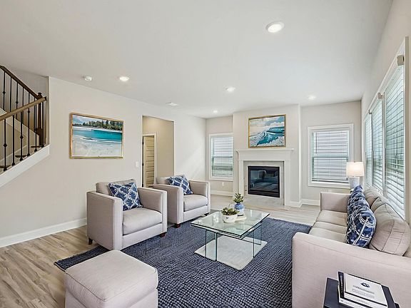 The Dakota Basement floorplan with the Calm Latte interior package.