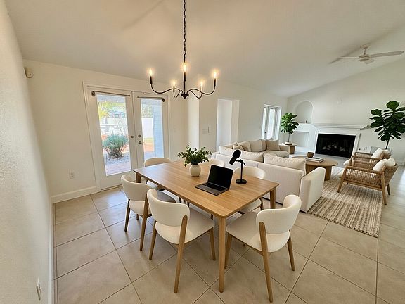 staged living and dining rooms