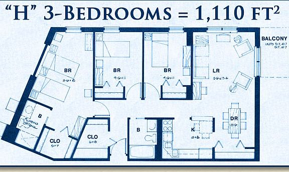 Unit 517 Floorplan