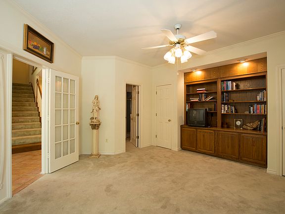 Office has built in bookcases