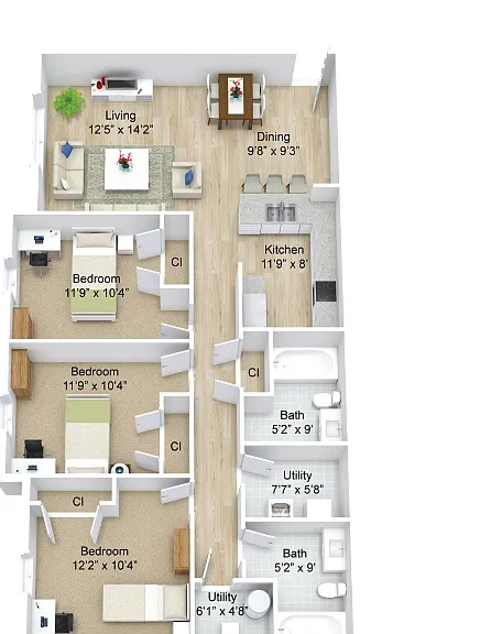 Owens Lake Commons Apartments & Townhomes — Photo 42